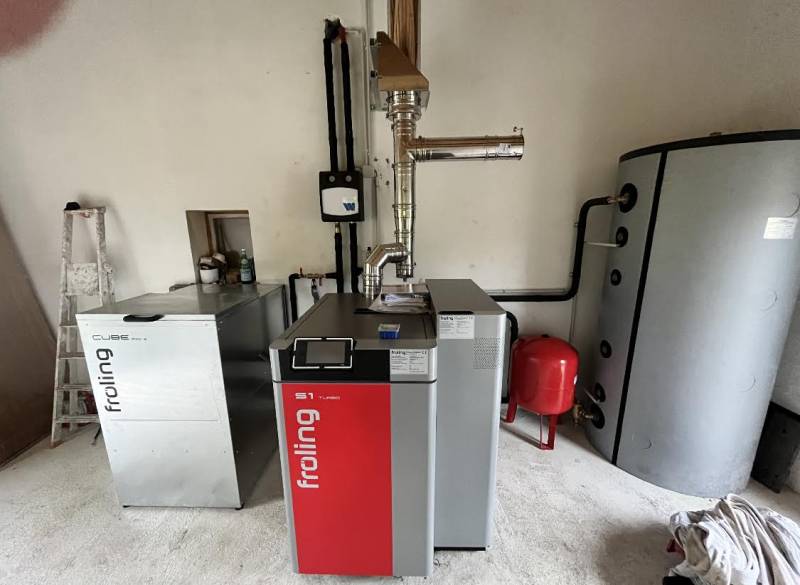 Pose de chaudière mixte bûches et granulés de bois à Saint Georges de Didonne près de Royan